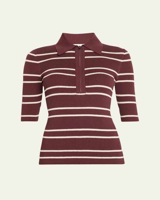 Cooper Stripe Fine Ribbed Top